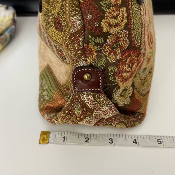 Fossil Vintage Tapestry Floral Patchwork Shoulder Purse - Picture 5 of 11